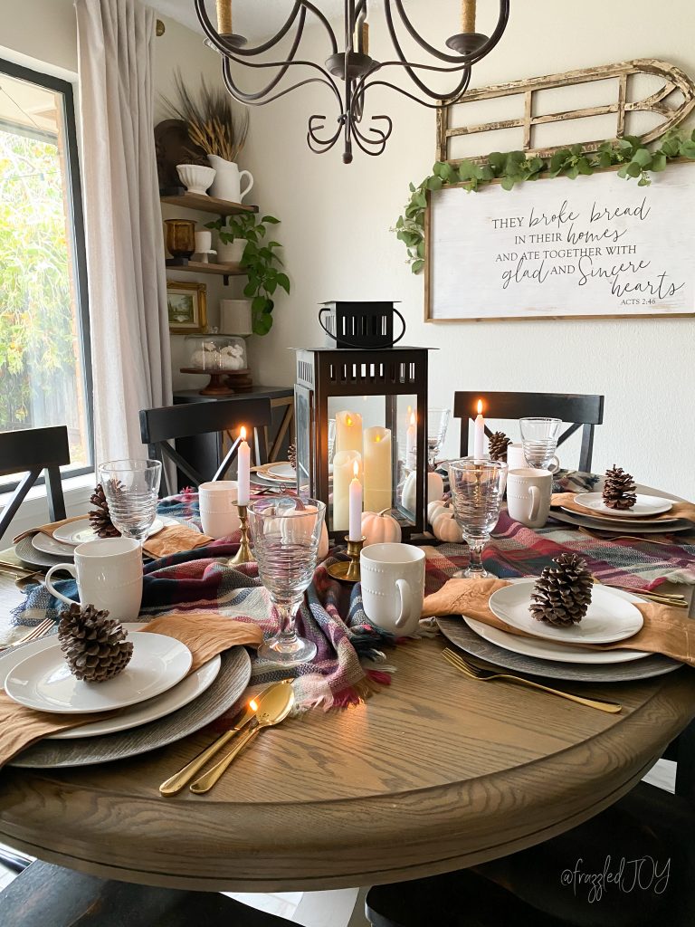 Plaid Fall Tablescape