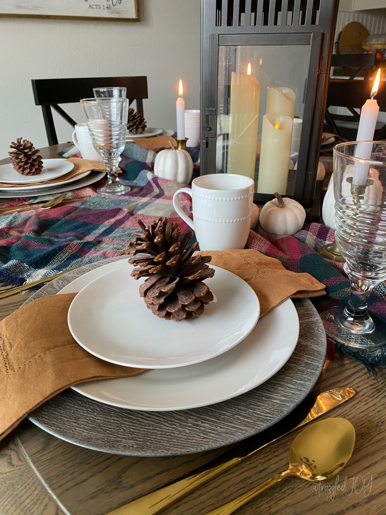 Plaid Fall Tablescape