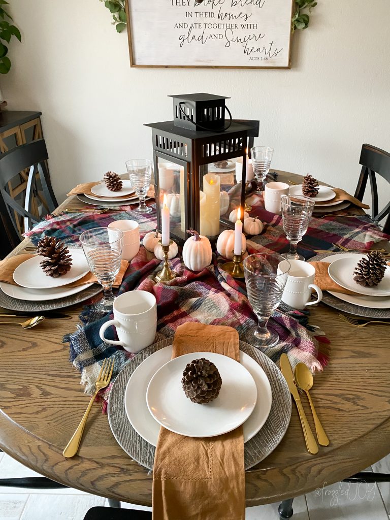 Plaid Fall Tablescape