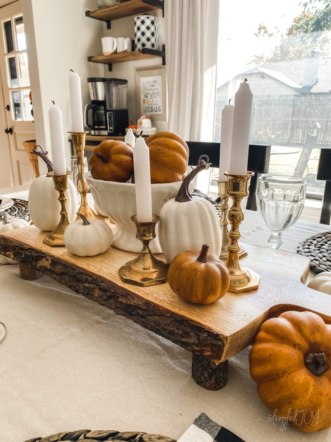 Simple Rustic Glam Fall Tablescape