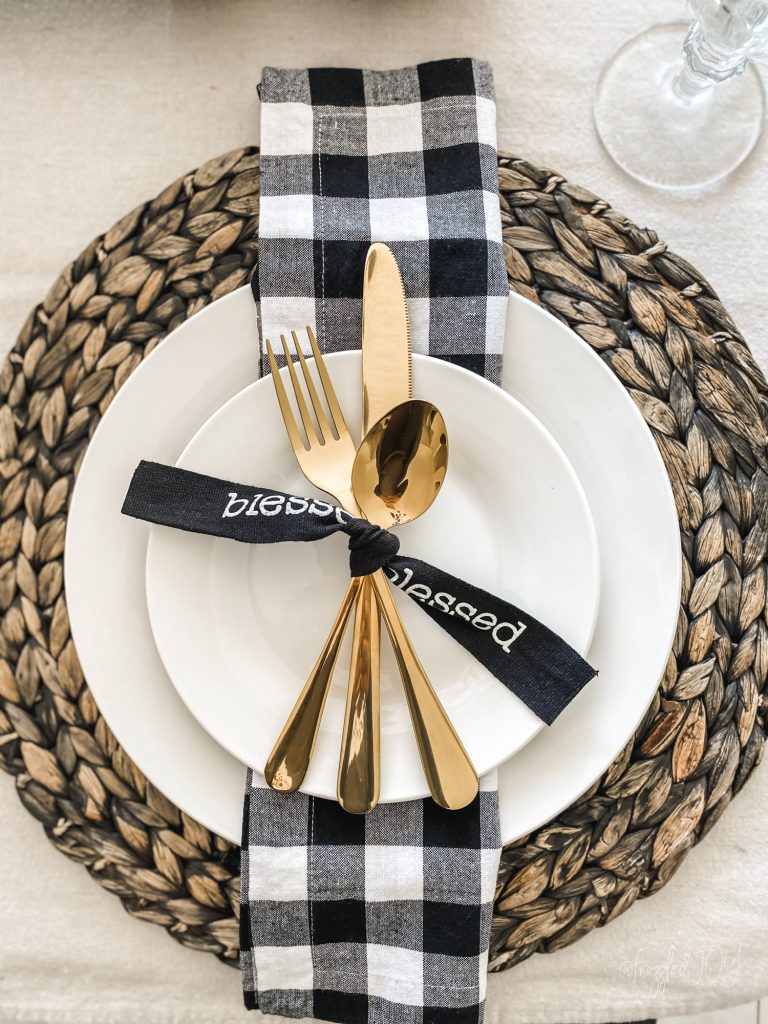 Simple Rustic Glam Fall Tablescape