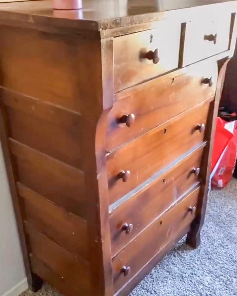 Dresser before makeover