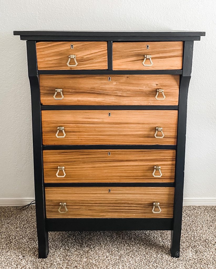 Two Toned Dresser Makeover 822x1024 