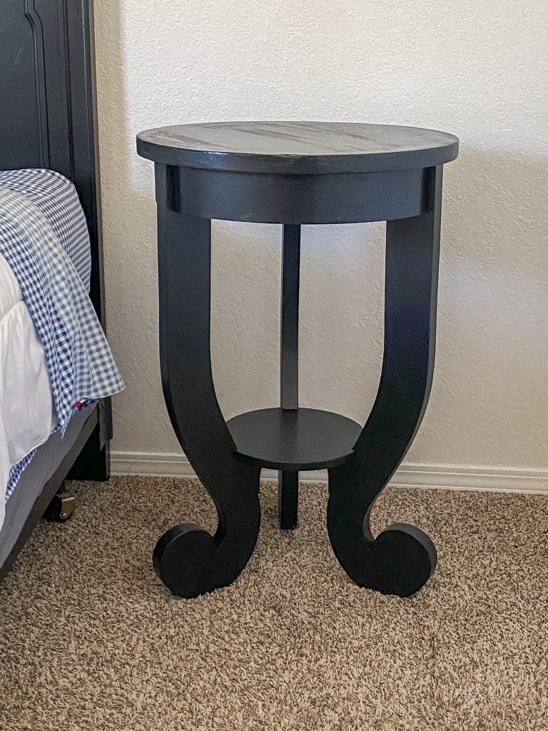 Side table after makeover